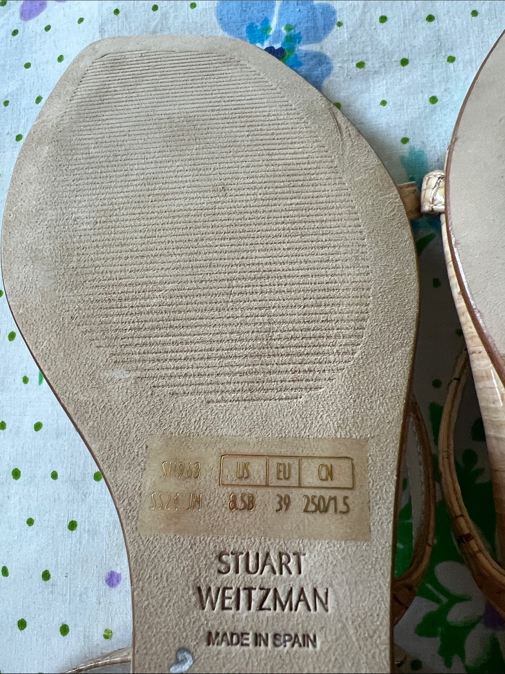 Stuart Weitzman Women's Patent leather Oasis 50 Wedge Ankle Strap Sandal 8.5 - Picture 11 of 13
